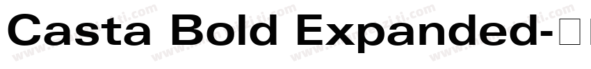 Casta Bold Expanded字体转换